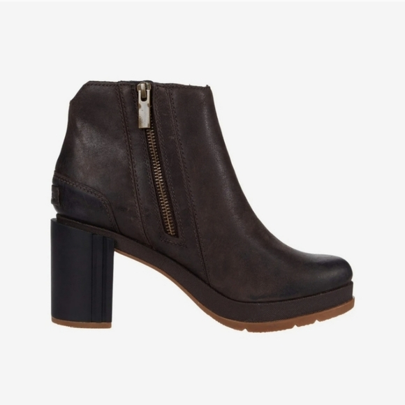SOREL Blake Bootie Blackened Brown Double Side Zip Boots - Picture 1 of 16